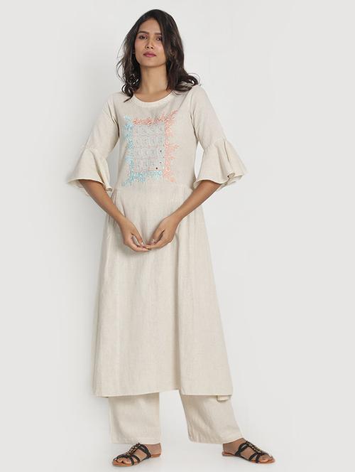 off-white a-line kurta - 17550200 - Very Small Image - 1