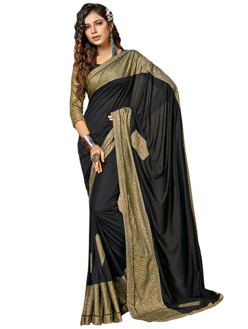 foil printed saree with blouse - 17550320 - Very Small Image - 1