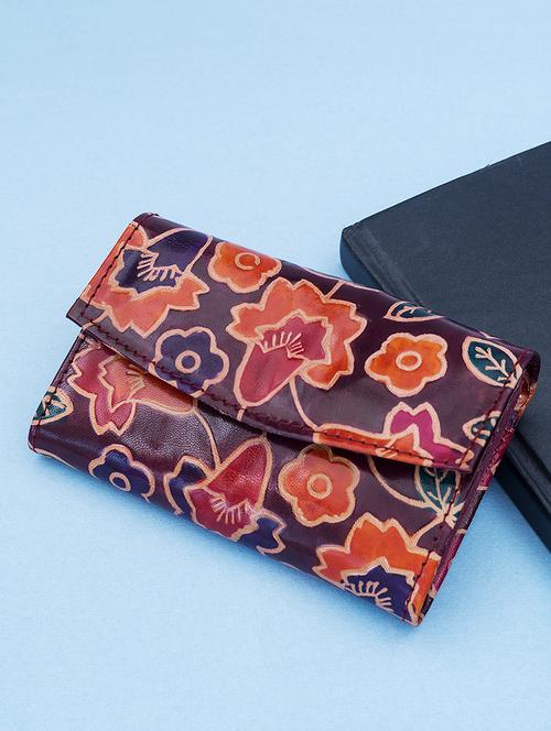 multi colored leather fold over clutch - 17550465 - Very Small Image - 1