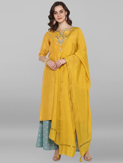 embroidered suit set - 17550500 - Very Small Image - 1