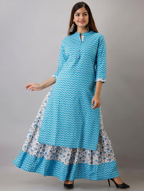 chevron kurta skirt set - 17550511 - Very Small Image - 1