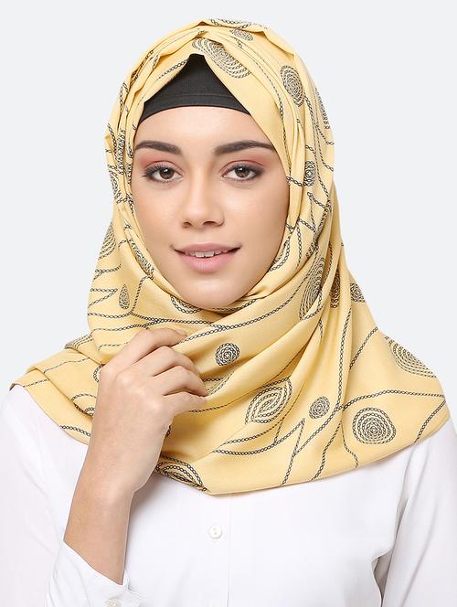 yellow rayon scarf - 17550605 - Very Small Image - 1