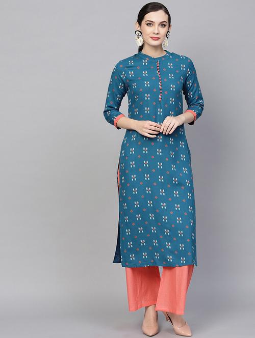 women's straight kurta - 17550657 - Very Small Image - 1