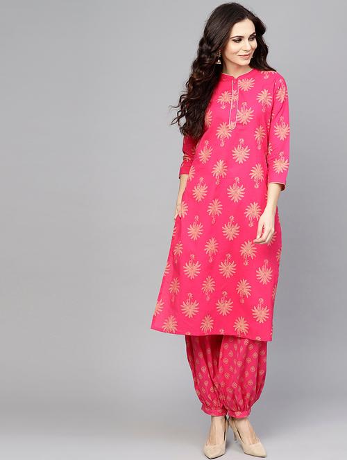 printed kurta salwar set - 17550663 - Very Small Image - 1