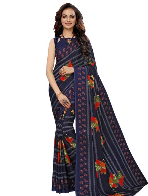 floral printed saree - 17550753 - Very Small Image - 1