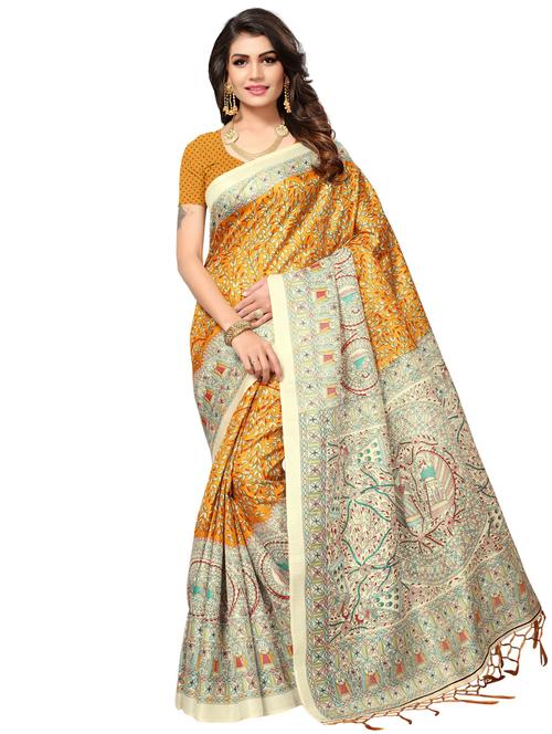 floral printed saree - 17550759 - Very Small Image - 1