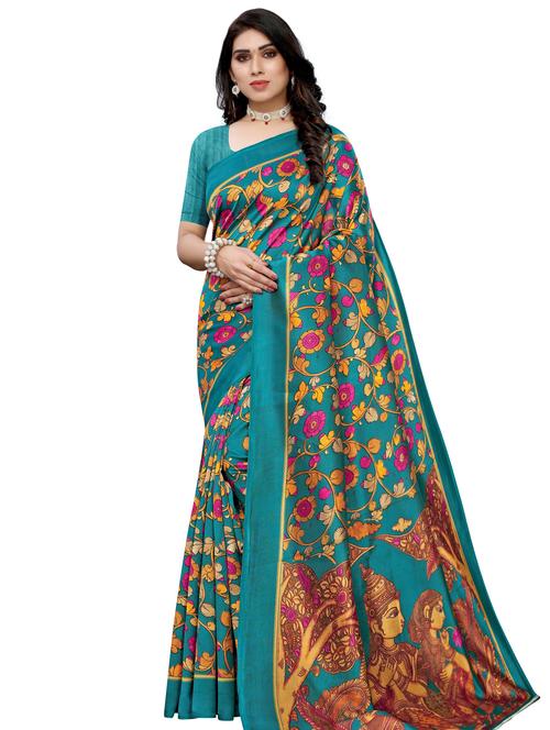 floral printed saree - 17550766 - Very Small Image - 1