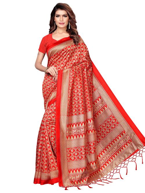 floral self design saree with blouse - 17550993 - Very Small Image - 1