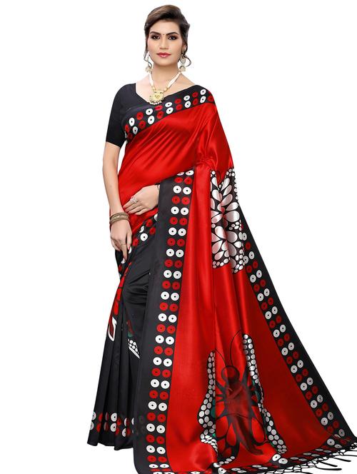 conversational printed saree with blouse - 17551027 - Very Small Image - 1