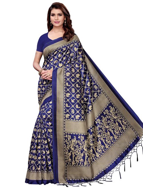 conversational printed saree with blouse - 17551035 - Very Small Image - 1