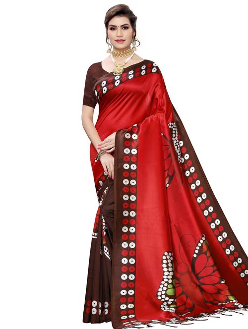 conversational printed saree with blouse - 17551063 - Very Small Image - 1