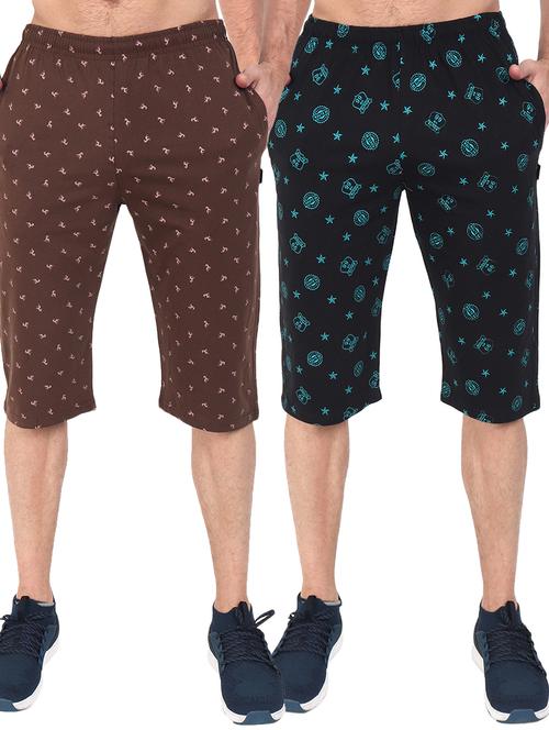 set of 2 multi colored printed three - fourths - 17551475 - Very Small Image - 1