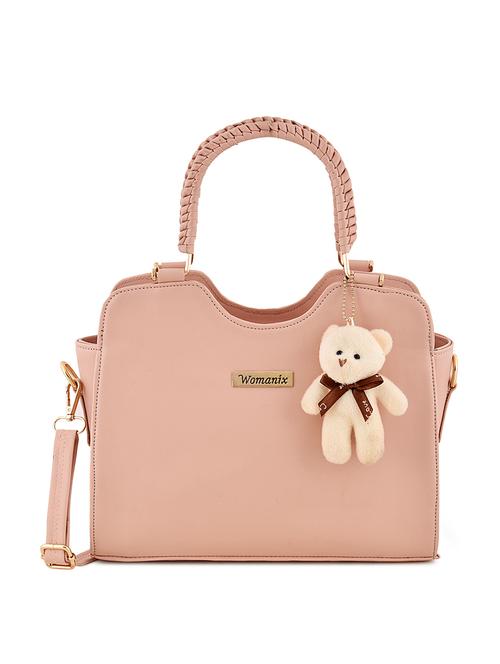 pink leatherette (pu) handbag - 17552304 - Very Small Image - 1