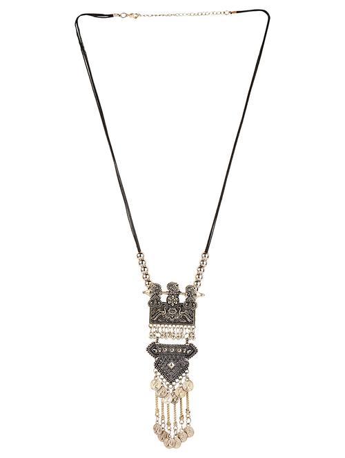 silver metal long necklace - 17552344 - Very Small Image - 1