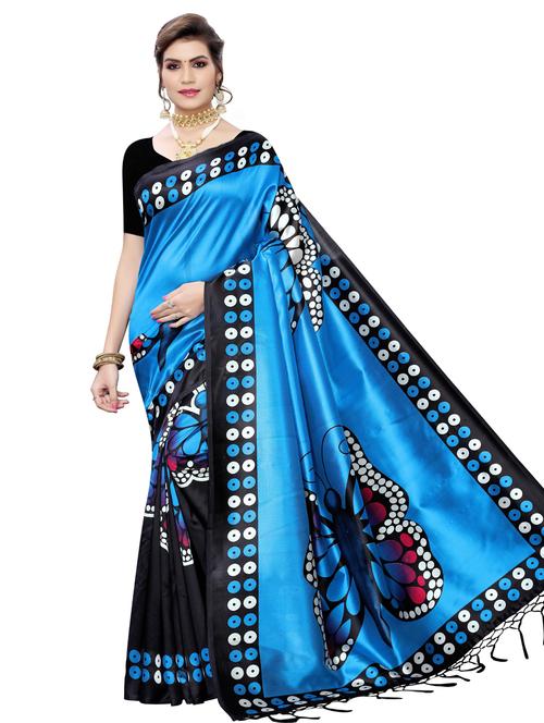 conversational printed saree with blouse - 17553833 - Very Small Image - 1
