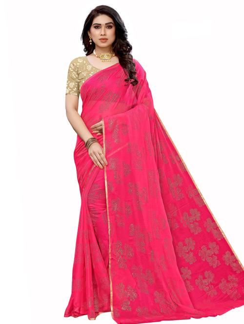 lace border embellished saree with blouse - 17553836 - Very Small Image - 1