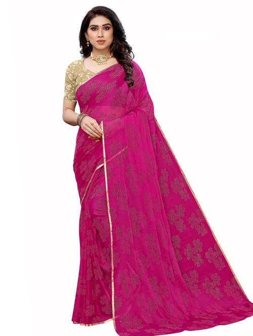 lace border embellished saree with blouse - 17553840 - Very Small Image - 1