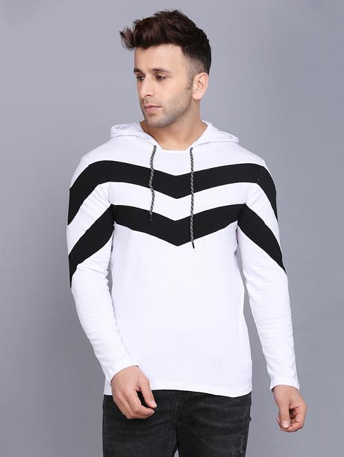 color block hooded t-shirt - 17554277 - Very Small Image - 1