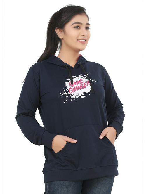 hooded neck graphic print sweatshirt - 17554365 - Very Small Image - 1