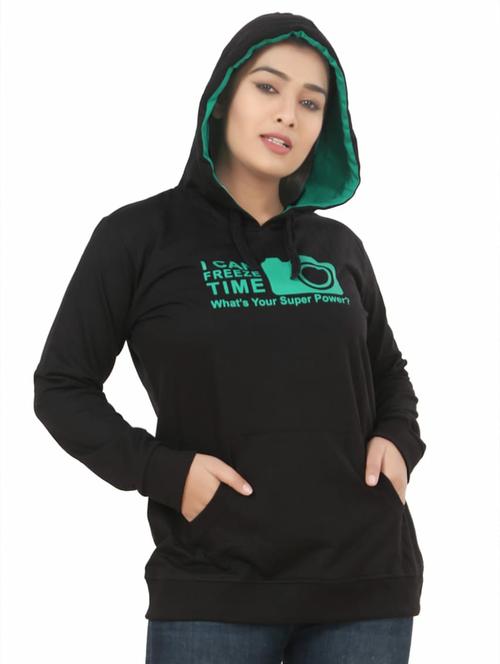 hooded neck graphic print sweatshirt - 17554369 - Very Small Image - 1