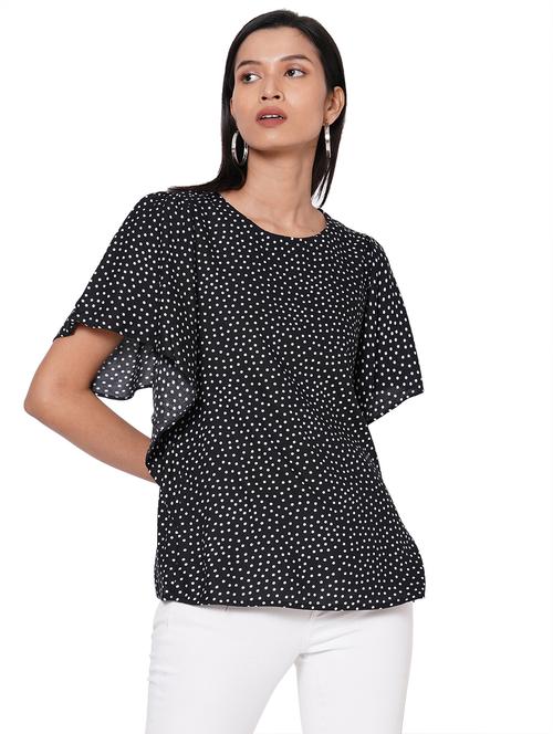 flutter sleeves polka dot top - 17554387 - Very Small Image - 1
