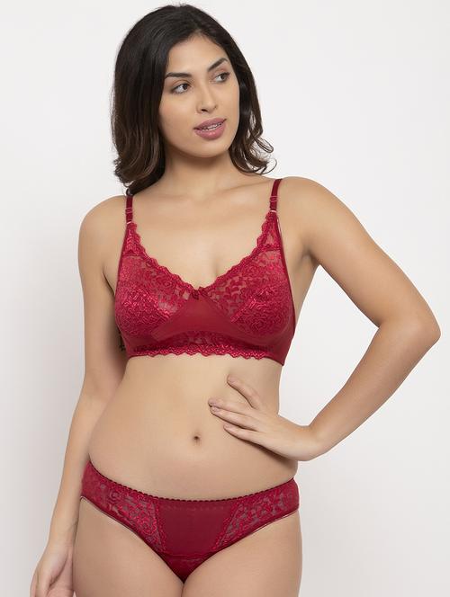 lace detail bra and panty set - 17554924 - Very Small Image - 1