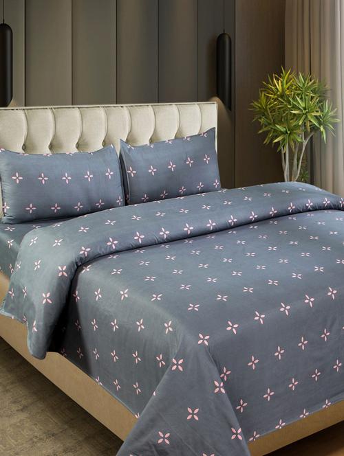 1 supersoft king size double bedsheet with 2 pillow covers - 17555012 - Very Small Image - 1