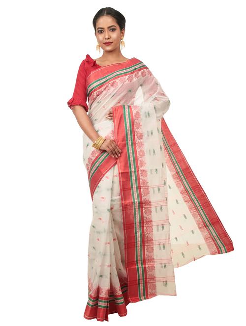 self design tant saree - 17555101 - Very Small Image - 1