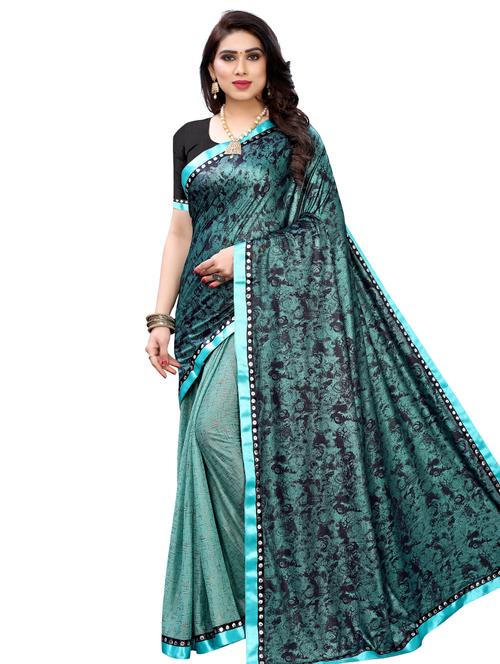 floral printed saree with blouse - 17555113 - Very Small Image - 1