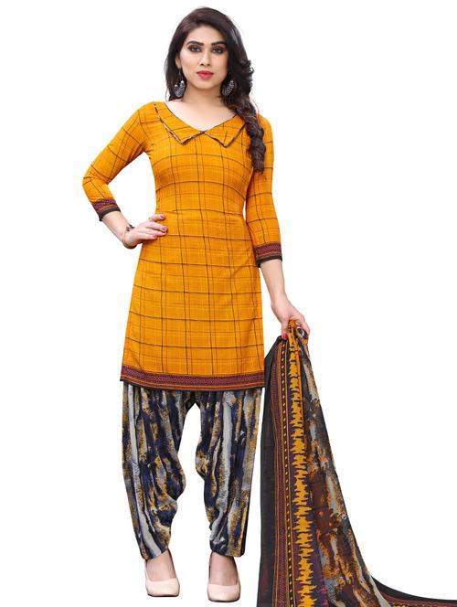 printed unstitched salwar suit - 17555161 - Very Small Image - 1