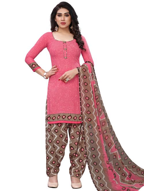 printed unstitched salwar suit - 17555165 - Very Small Image - 1