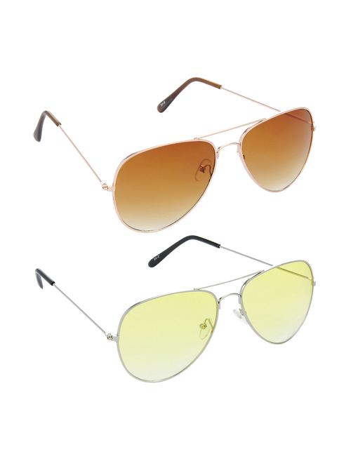 non polarized lens new stylish & eye protection sunglasses combo goggles latest model optical shades chasma for men & women - 17555976 - Very Small Image - 1
