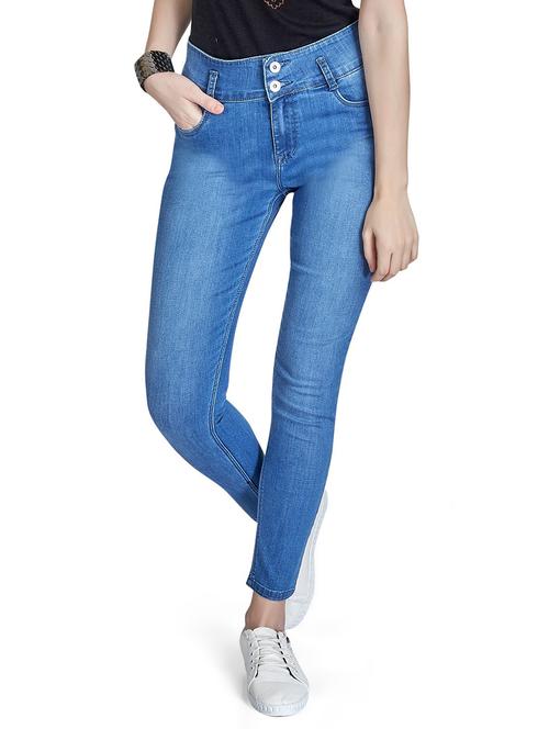 high rise stone washed jeans - 17557013 - Very Small Image - 1