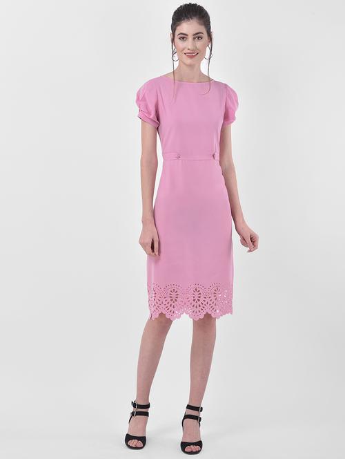 cut work hem a-line dress - 17557210 - Very Small Image - 1
