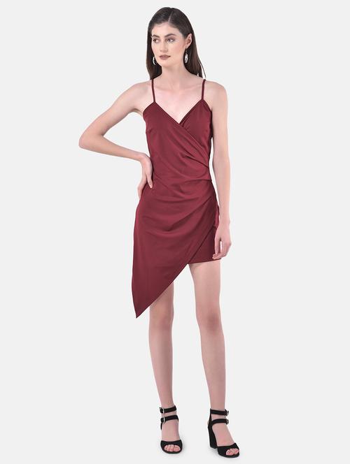 asymmetric solid bodycon dress - 17557256 - Very Small Image - 1