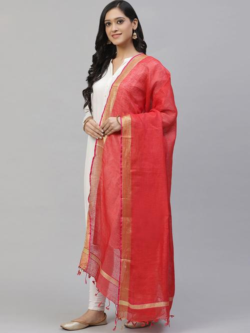 solid woven dupatta - 17557361 - Very Small Image - 1