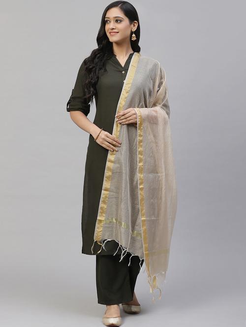 solid woven dupatta - 17557367 - Very Small Image - 1