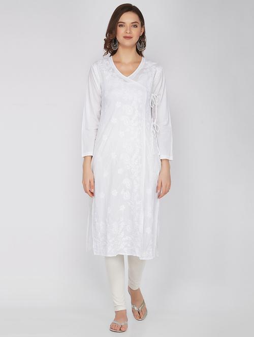 chikankari straight kurta - 17557615 - Very Small Image - 1