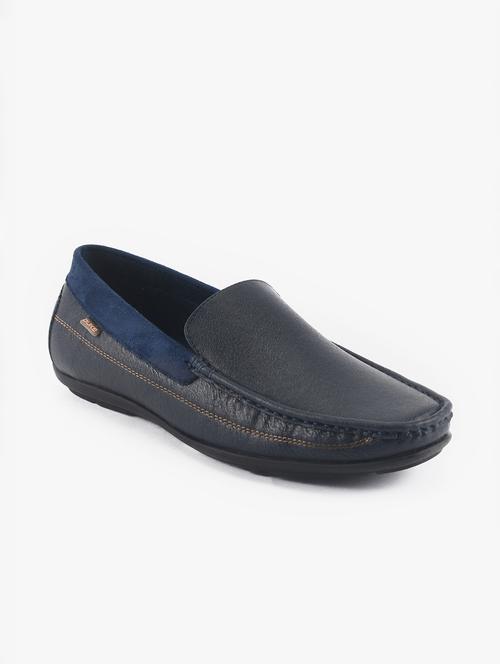 navy synthetic slip on loafers - 17558190 - Very Small Image - 1