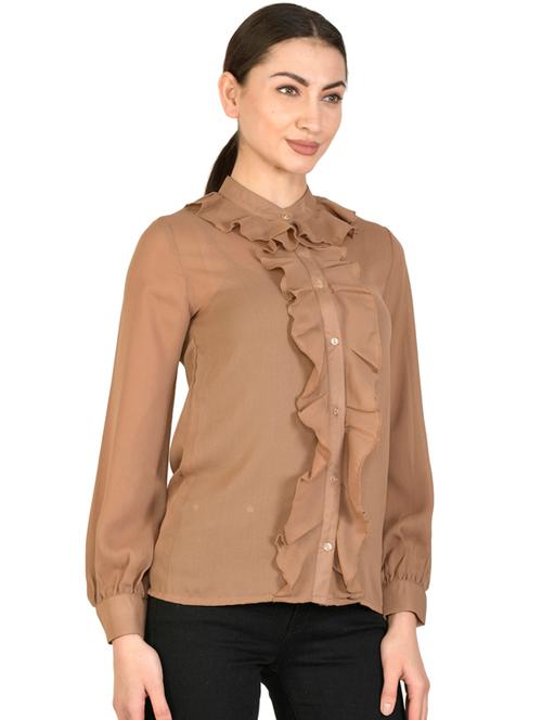 ruffle detail solid top - 17559043 - Very Small Image - 1