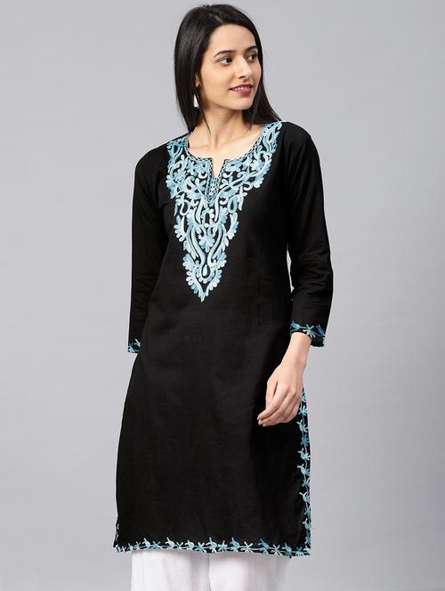 chikankari straight kurta - 17559103 - Very Small Image - 1