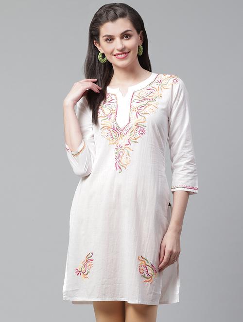 chikankari straight kurta - 17559113 - Very Small Image - 1