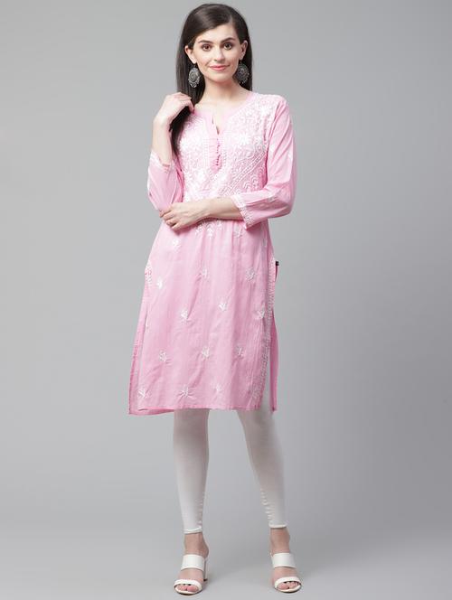 chikankari straight kurta - 17559133 - Very Small Image - 1