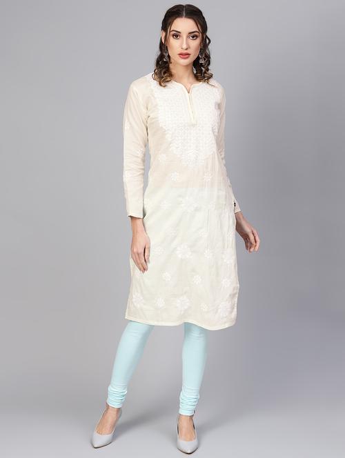 floral straight kurta - 17559159 - Very Small Image - 1