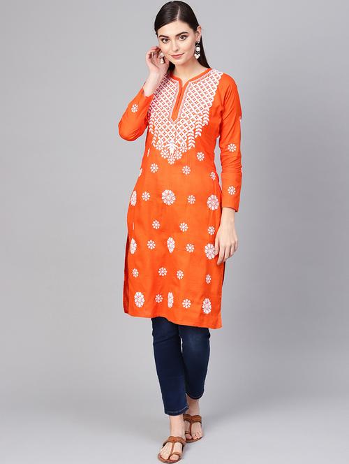 floral straight kurta - 17559160 - Very Small Image - 1