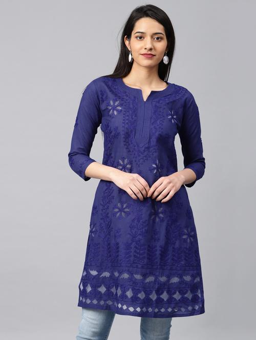 chikankari straight kurta - 17559203 - Very Small Image - 1
