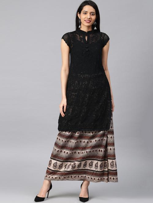 chikankari straight kurta - 17559244 - Very Small Image - 1