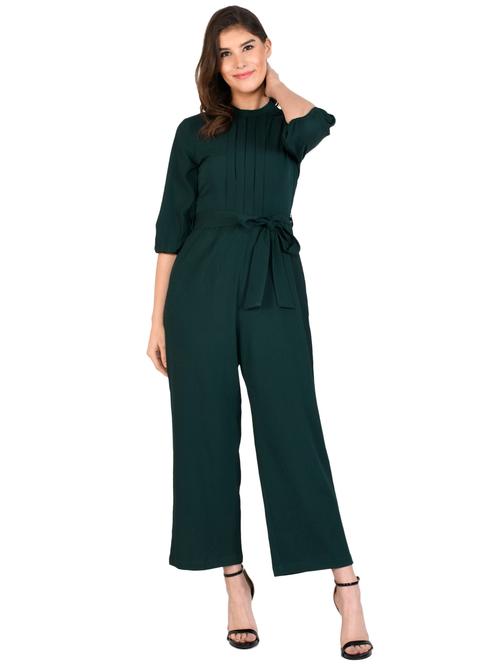 tie front full leg jumpsuit - 17559457 - Very Small Image - 1