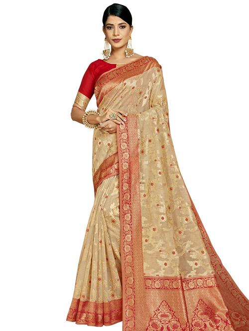 jacquard work woven saree - 17559503 - Very Small Image - 1