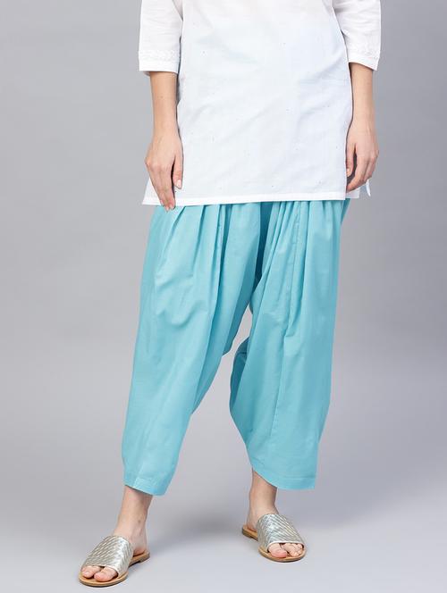 blue cotton regular salwars - 17559761 - Very Small Image - 1